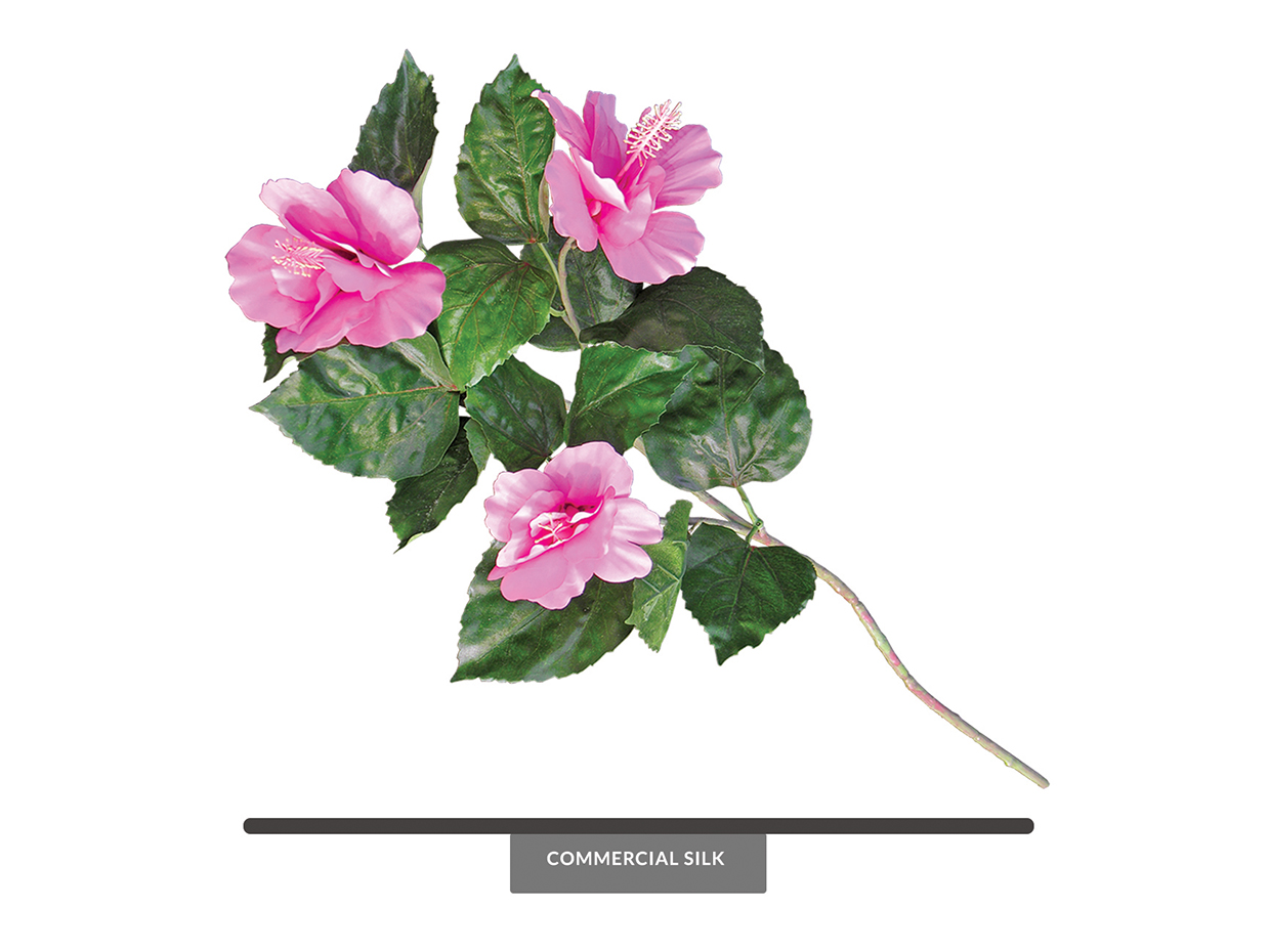 Artificial Hibiscus Flowers Spray