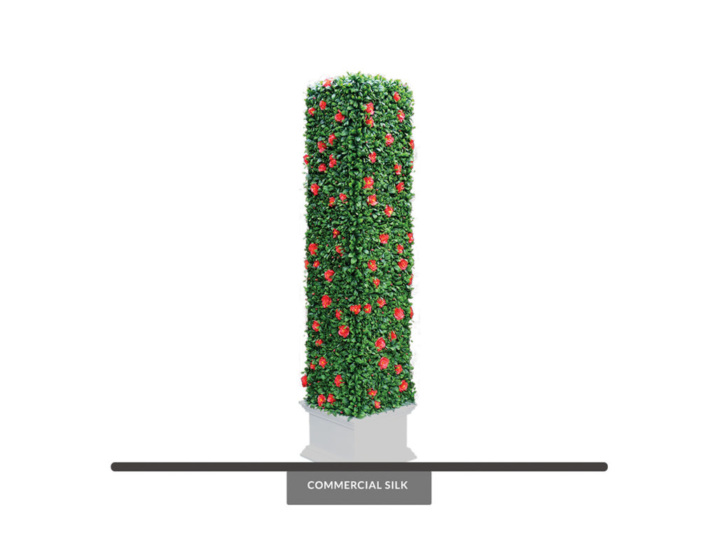Artificial Azalea Topiary Column