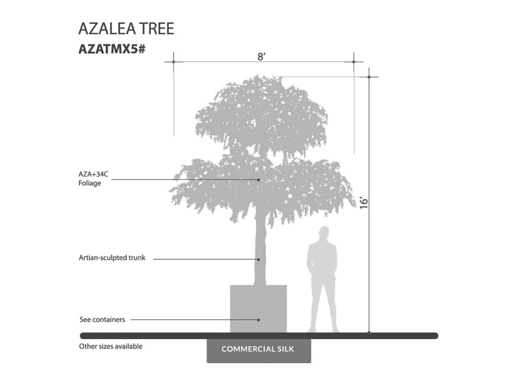 Azalea Tree, Flowering, With Lights ID# AZATMX5#