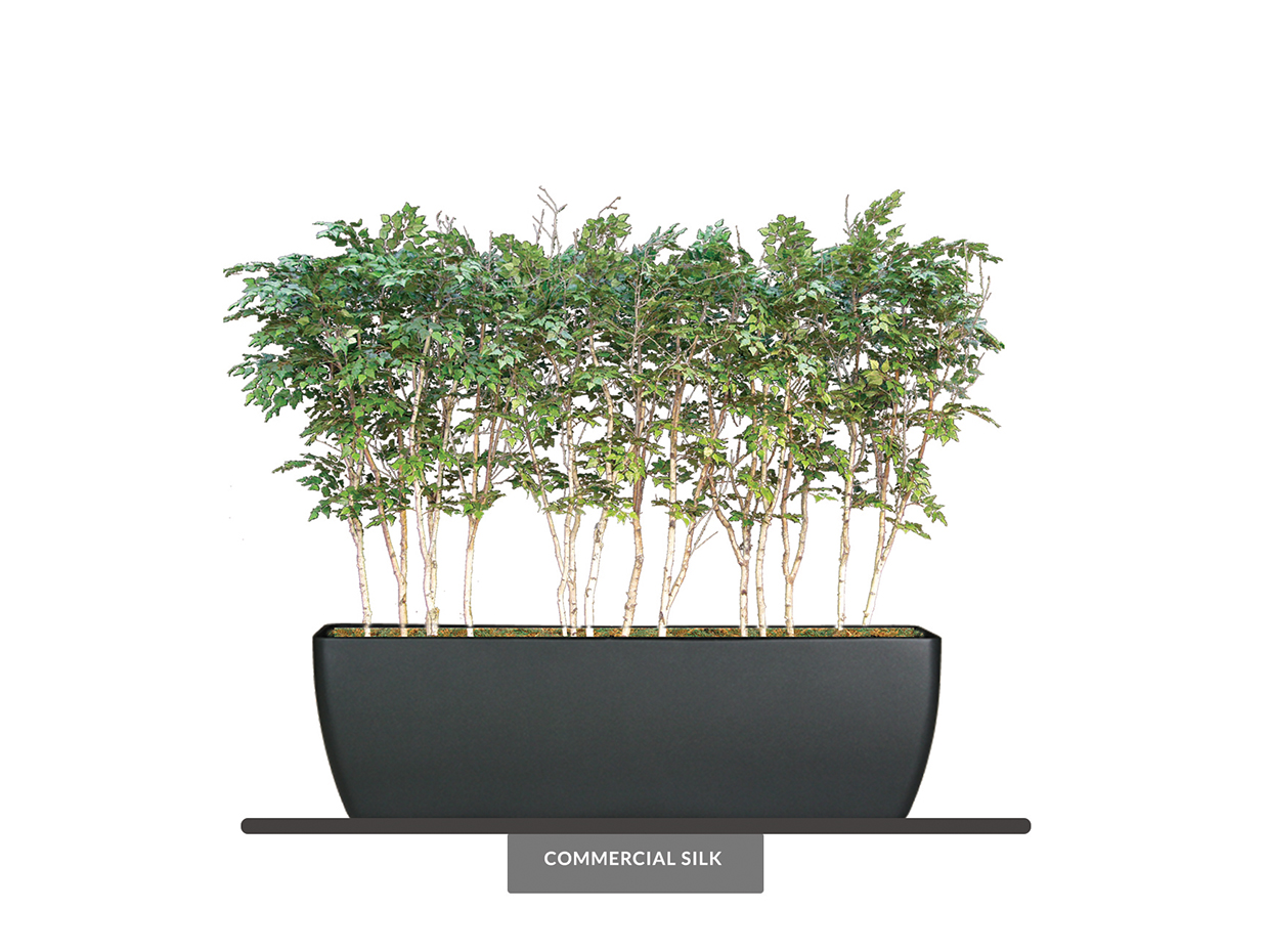 Artificial White Paper Birch Tree Grove