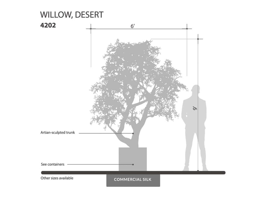 Desert Willow Artificial Tree - Indoor Fake Trees | Commercial Silk