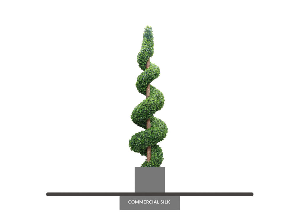Outdoor Faux Boxwood Spiral Topiary
