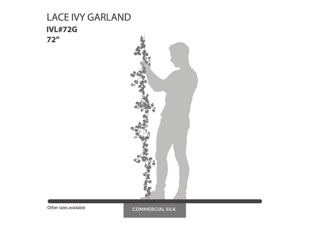 Lace Ivy Garland, Green ID# IVL#72G