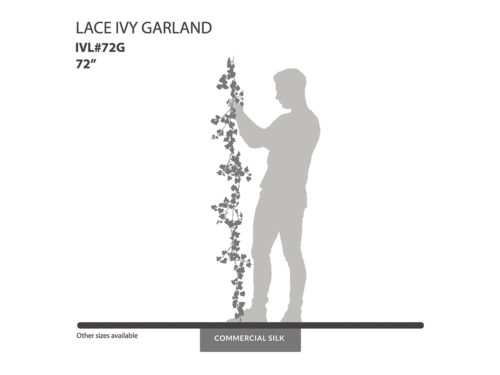 Lace Ivy Garland, Green ID# IVL#72G