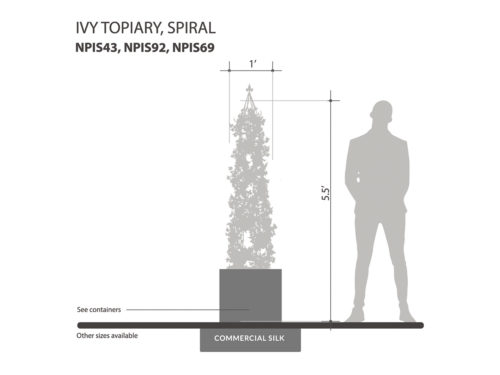 Fake Ivy Topiary ID# NPIS43, NPIS92, NPIS69