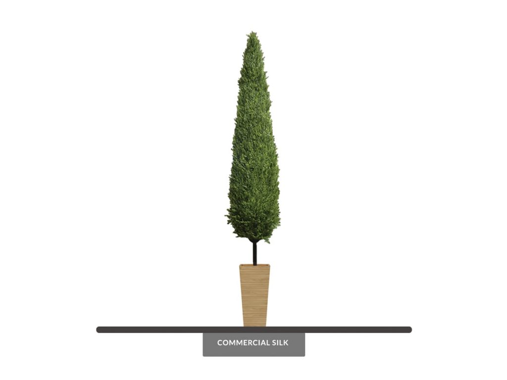 Faux Mediterranean Cypress Tree Topiary Column