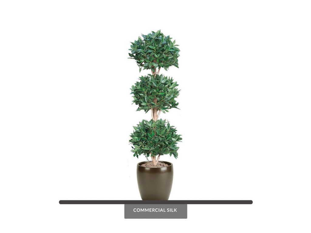 Artificial Bay Leaf 3 Ball Topiary Tree