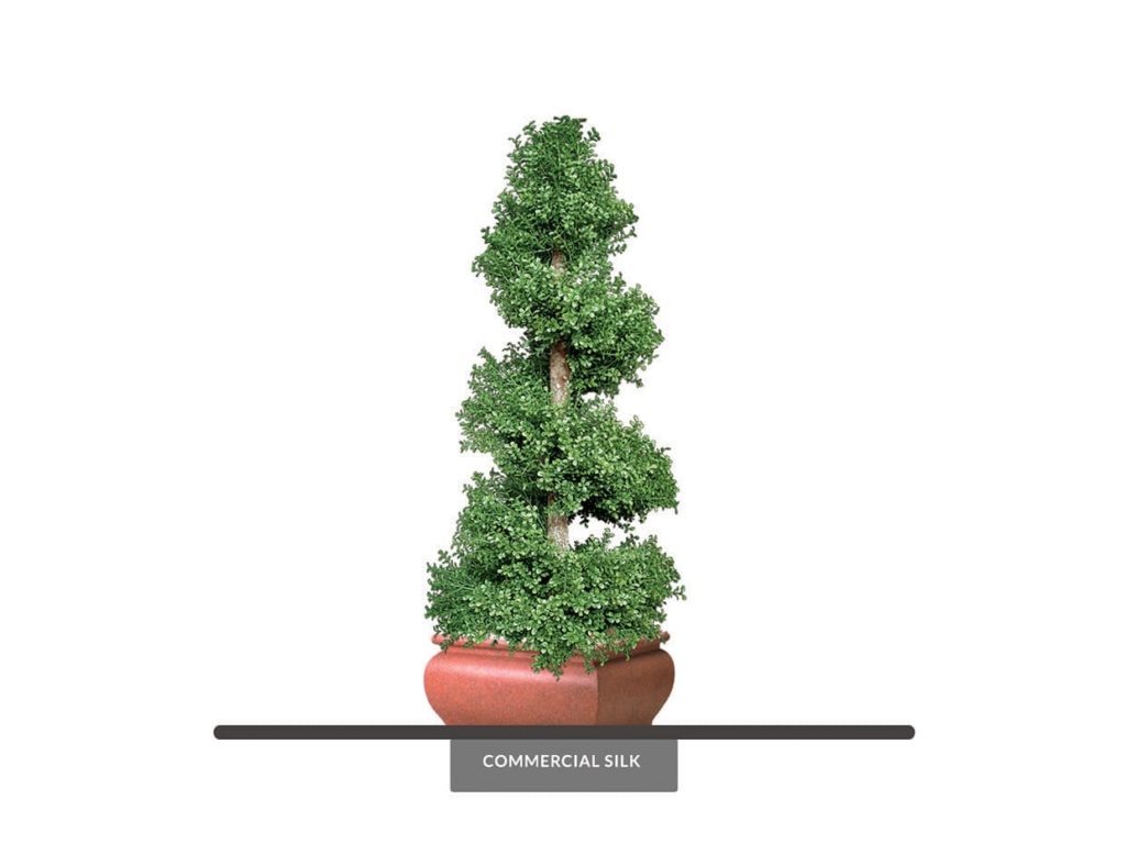 Artificial Boxwood Spiral Topiary Trees