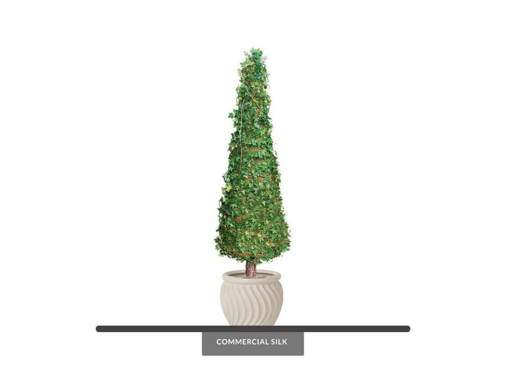 Artificial Needlepoint Ivy Cone Topiary