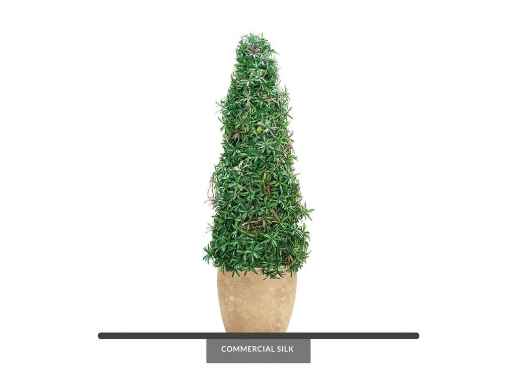Artificial Podocarpus Cone Topiary