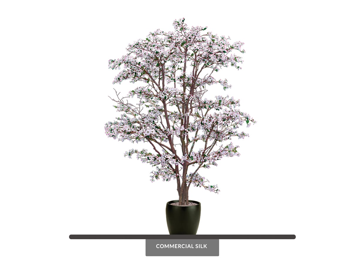 Artificial Dogwood Tree with Pink and White Flowers