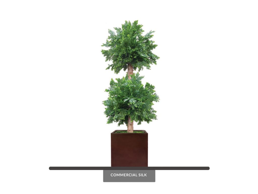 Faux Cedar Double Ball Topiary Outdoor