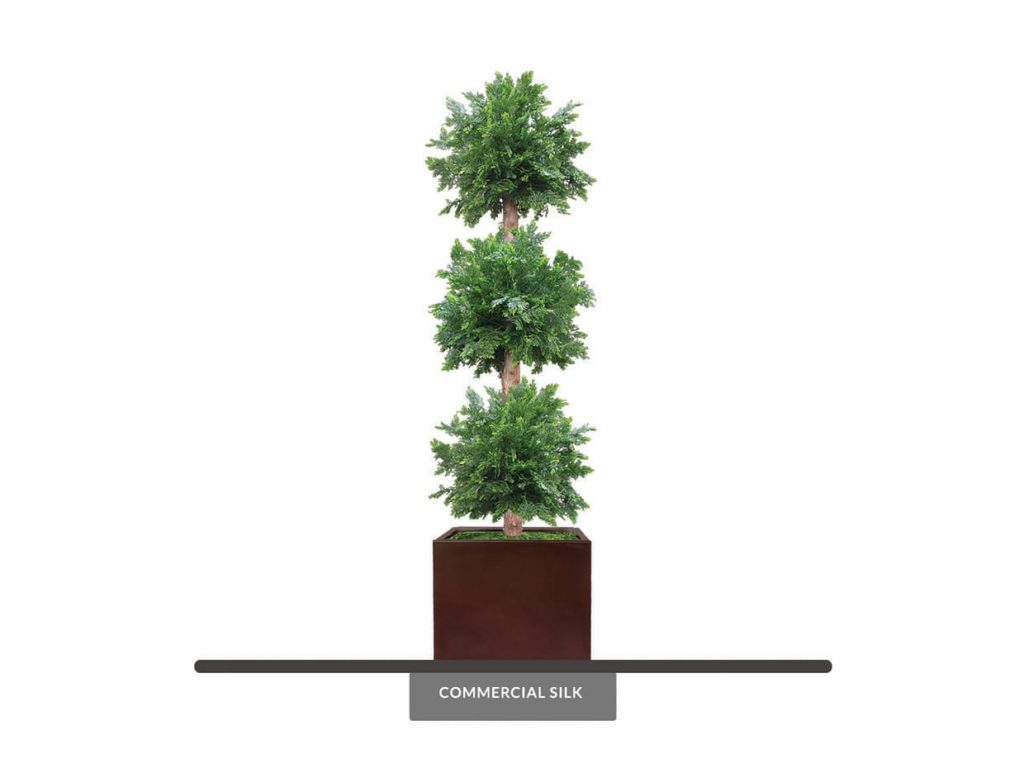Artificial Cedar Triple Ball Topiary Outdoor
