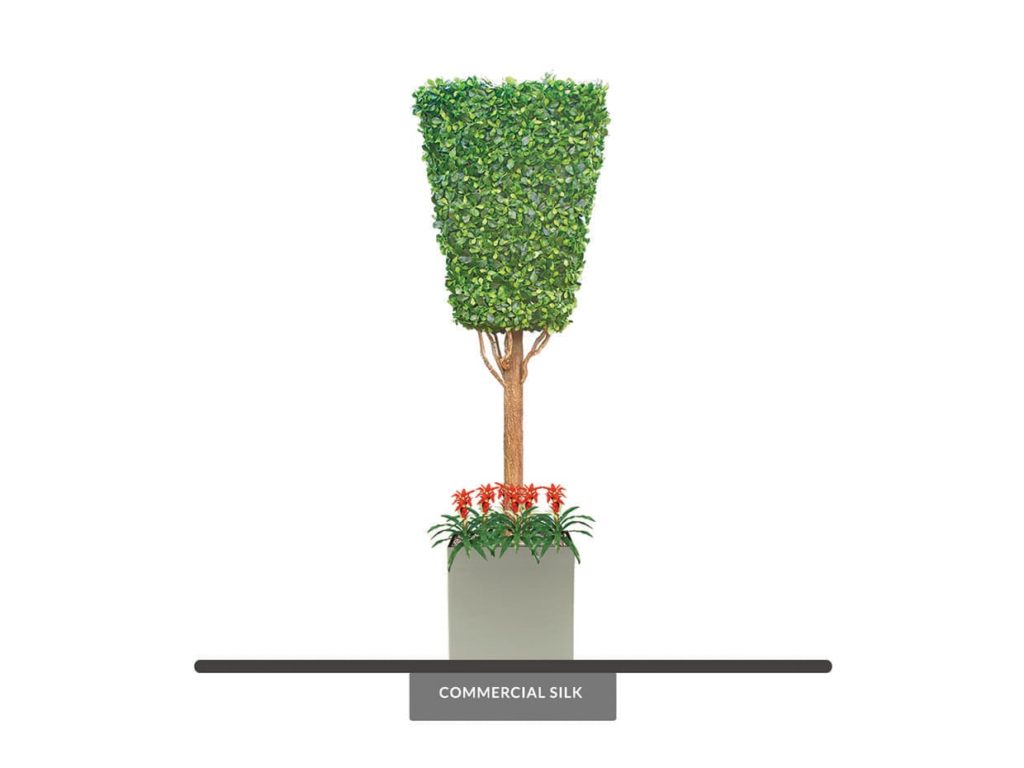 Artificial Black Olive Topiary Trapezoid