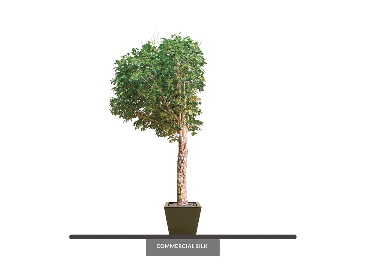Artificial Red Oak Tree Half