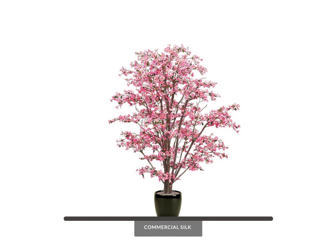 Yellow Flowering Dogwood Tree Faux Tree Commercial Silk