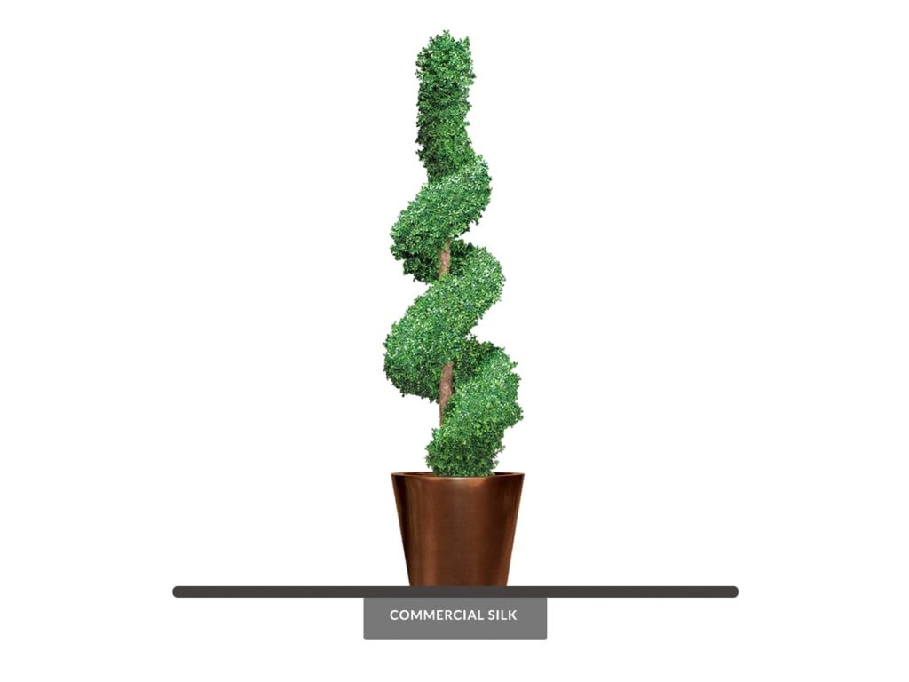 Artificial Spiral Topiary Trimmed
