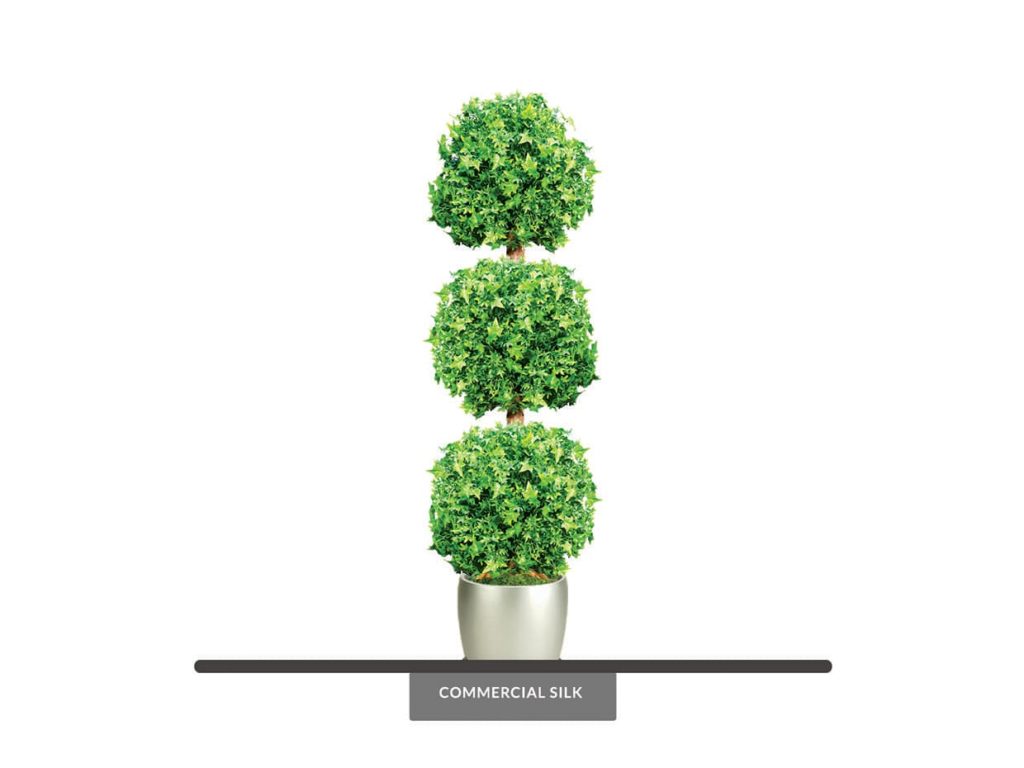 English Ivy 3 Ball Artificial Topiary Outdoor
