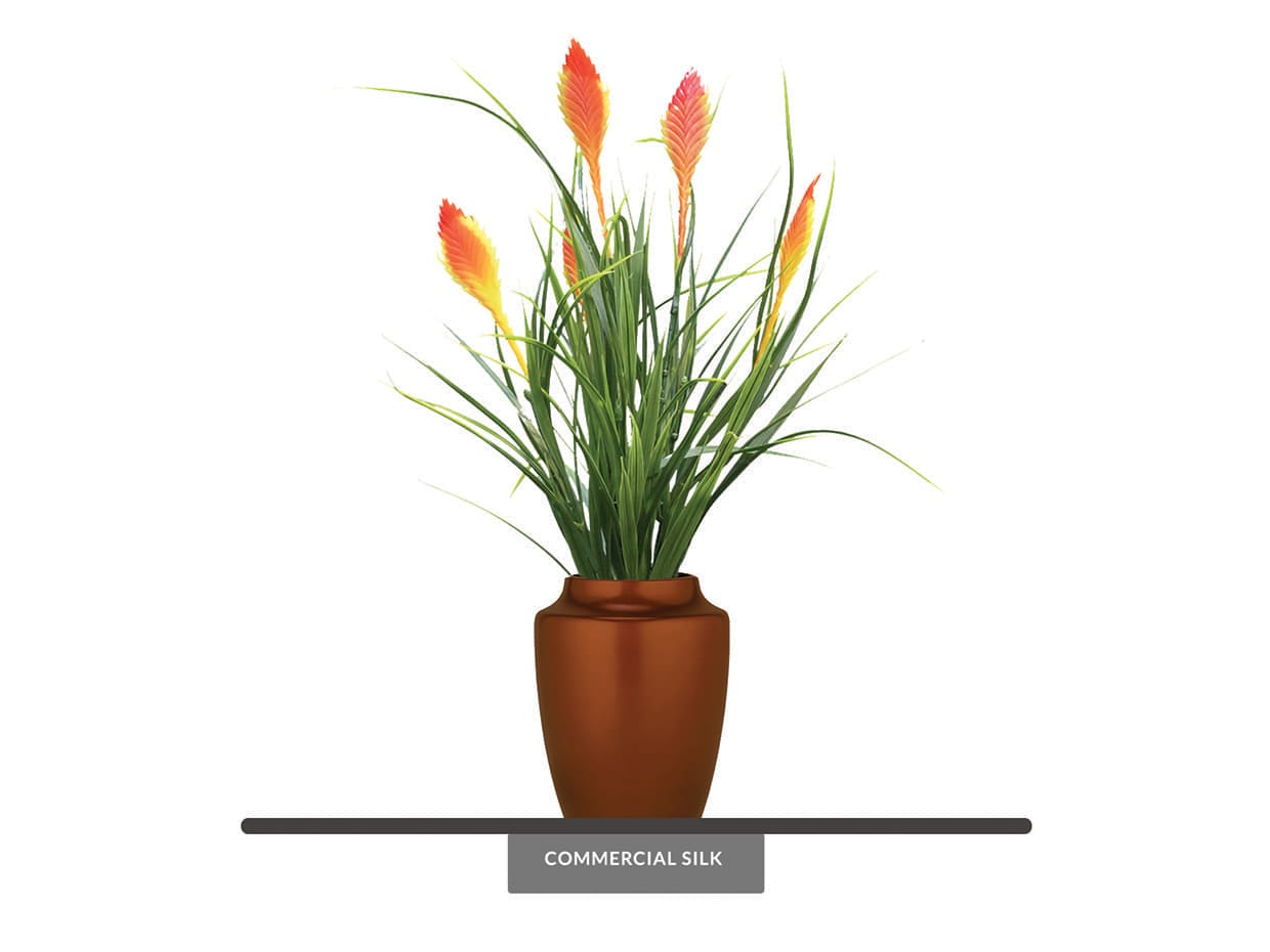 Faux Bromeliad Bush Outdoor