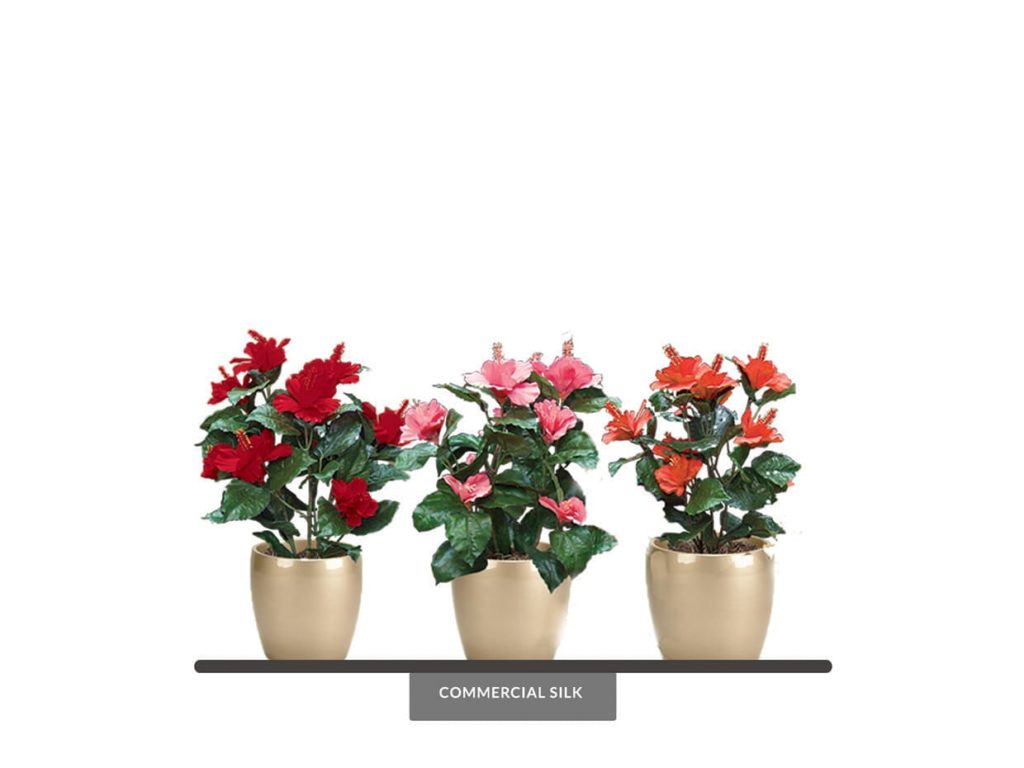 Artificial Hibiscus Flowers Plant