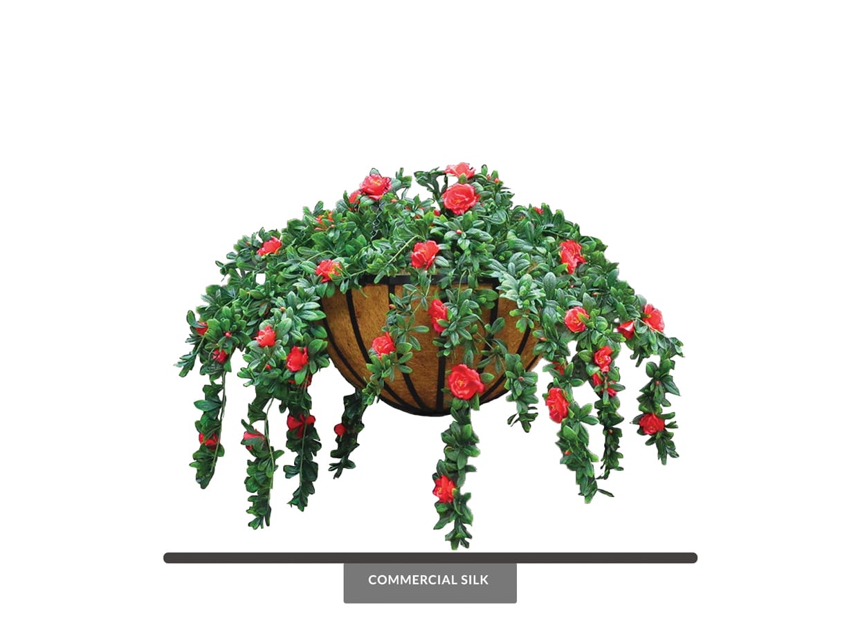 Artificial Azalea Hanging Baskets Outdoor