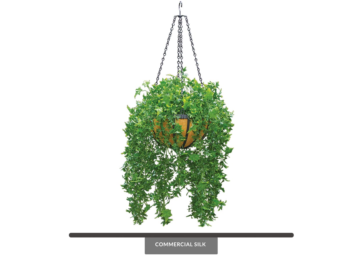 Artificial English Ivy Hanging Basket Outdoor