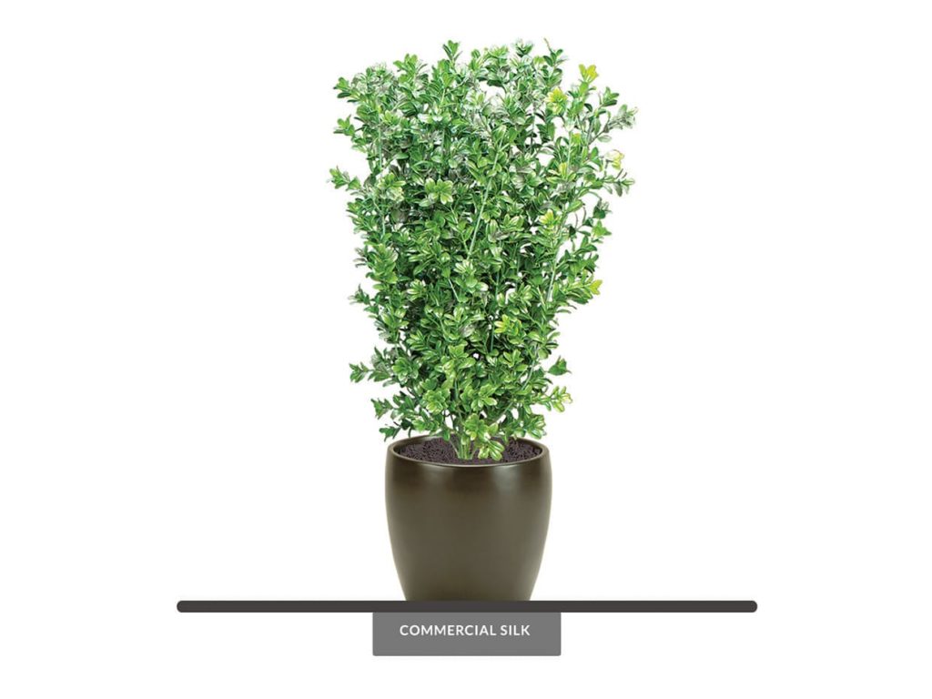 Large Leaf Artificial Boxwood Potted Plant Outdoor