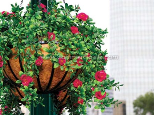Commercial Artificial Hanging Baskets - Faux Ferns | Commercial Silk