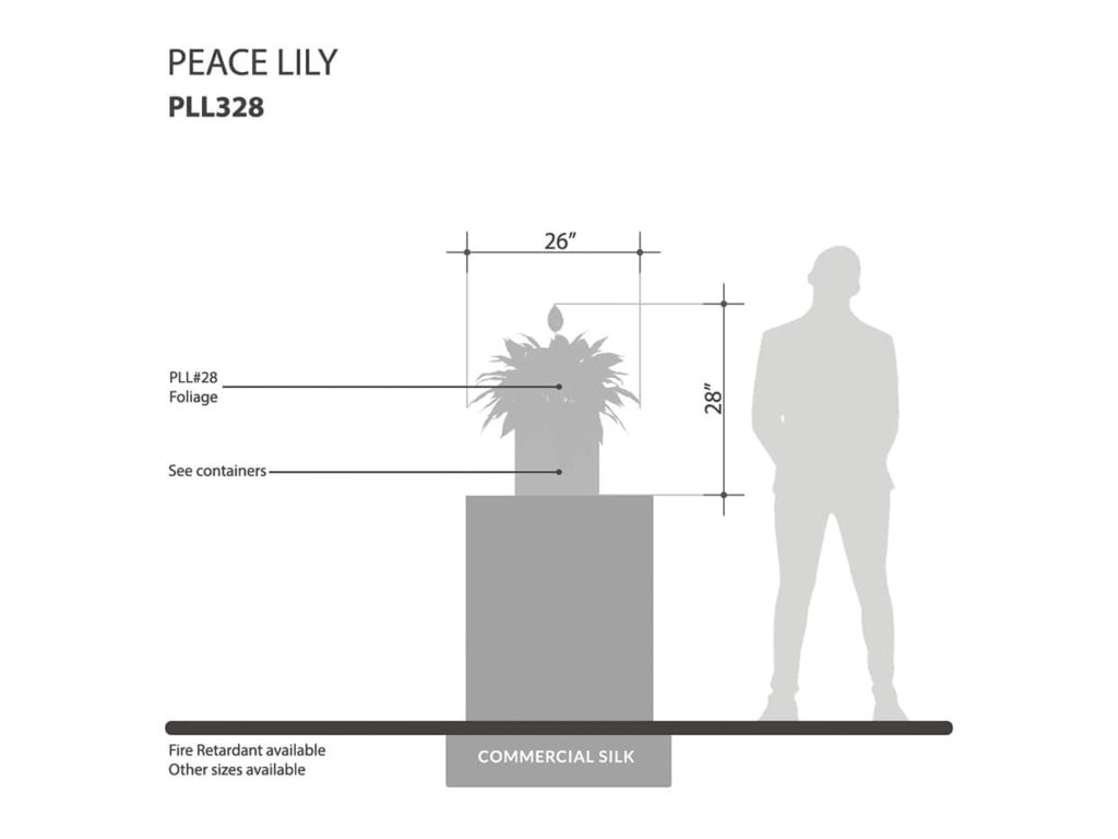 Peace Lily Plant - Fake Floor Plants ID# PLS212, PLL328