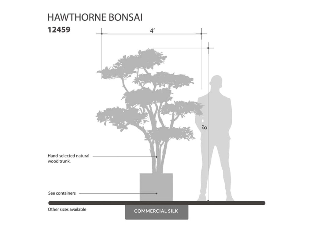 Artificial Hawthorn Bonsai Tree - Fake Bonsai Tree | Commercial Silk