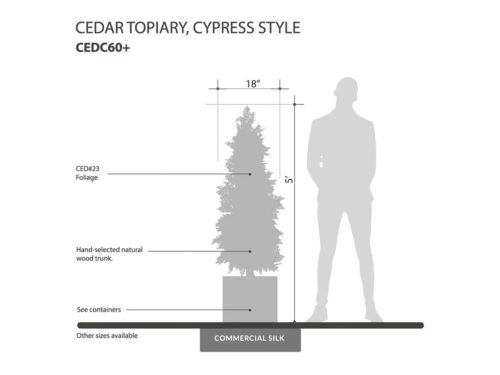 Outdoor Cedar Cypress Topiary ID# CEDC60+