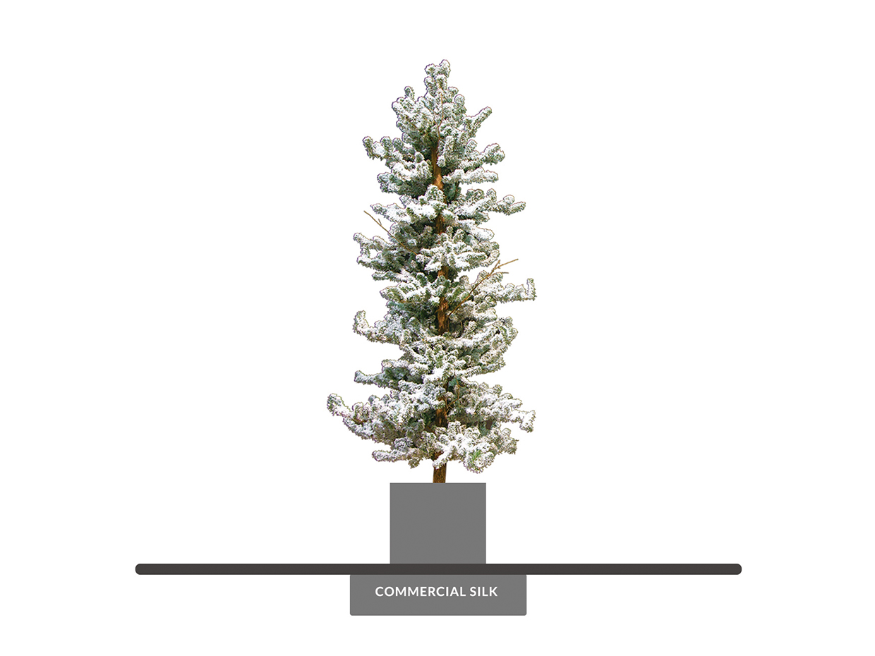 Snow Covered Artificial Colorado Spruce Tree