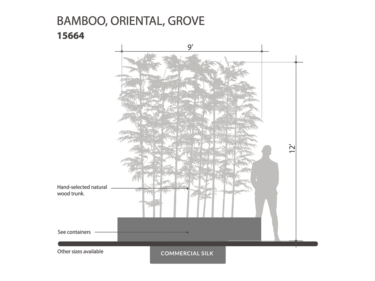 Bamboo Tree Wall, 14' ID# 15664