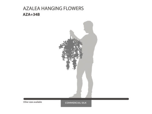 Faux Azalea Hanging Flowers ID# AZA+34B