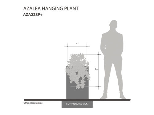 Fake Azalea Outdoor Hanging Plant   ID# AZA228P+