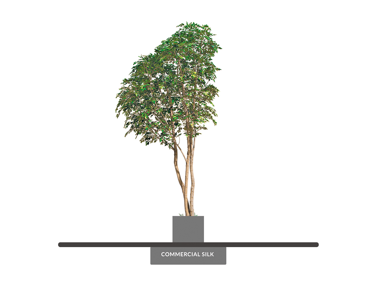 Artificial Ficus Benjamina Half Tree