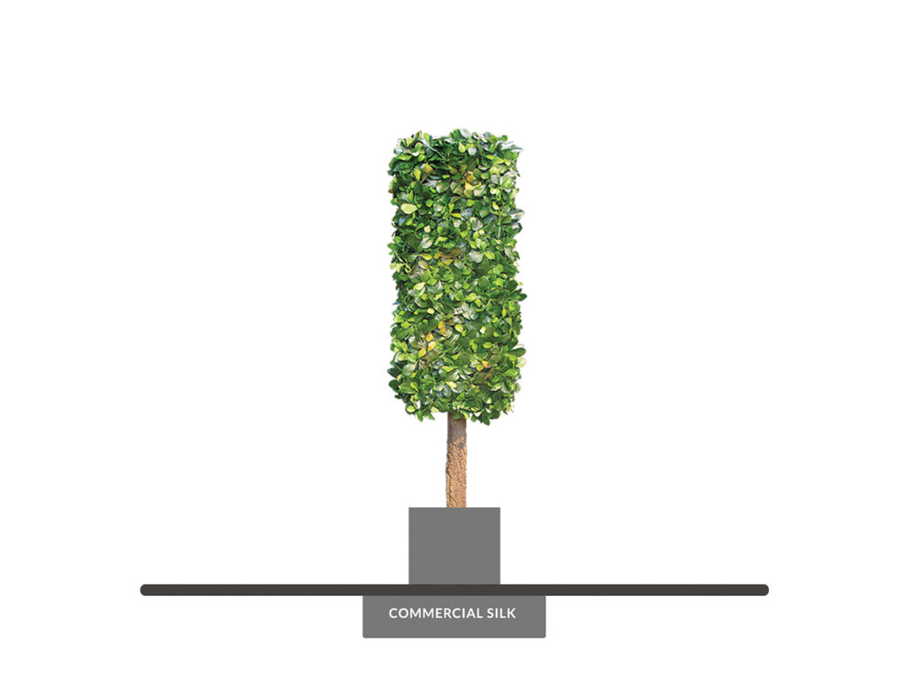 4ft Artificial Black Olive Rectangular Topiary Trees