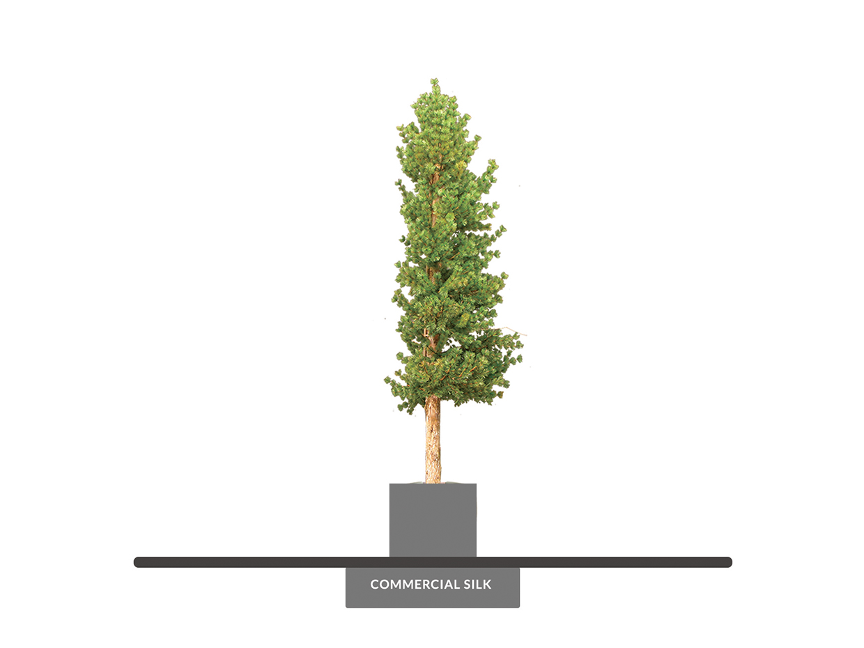Artificial Rocky Mountain Pine Tree Half