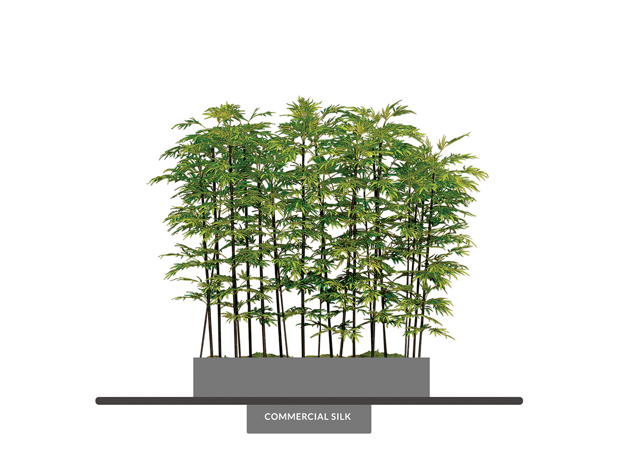 Artificial Whisper Bamboo Tree Black Grove