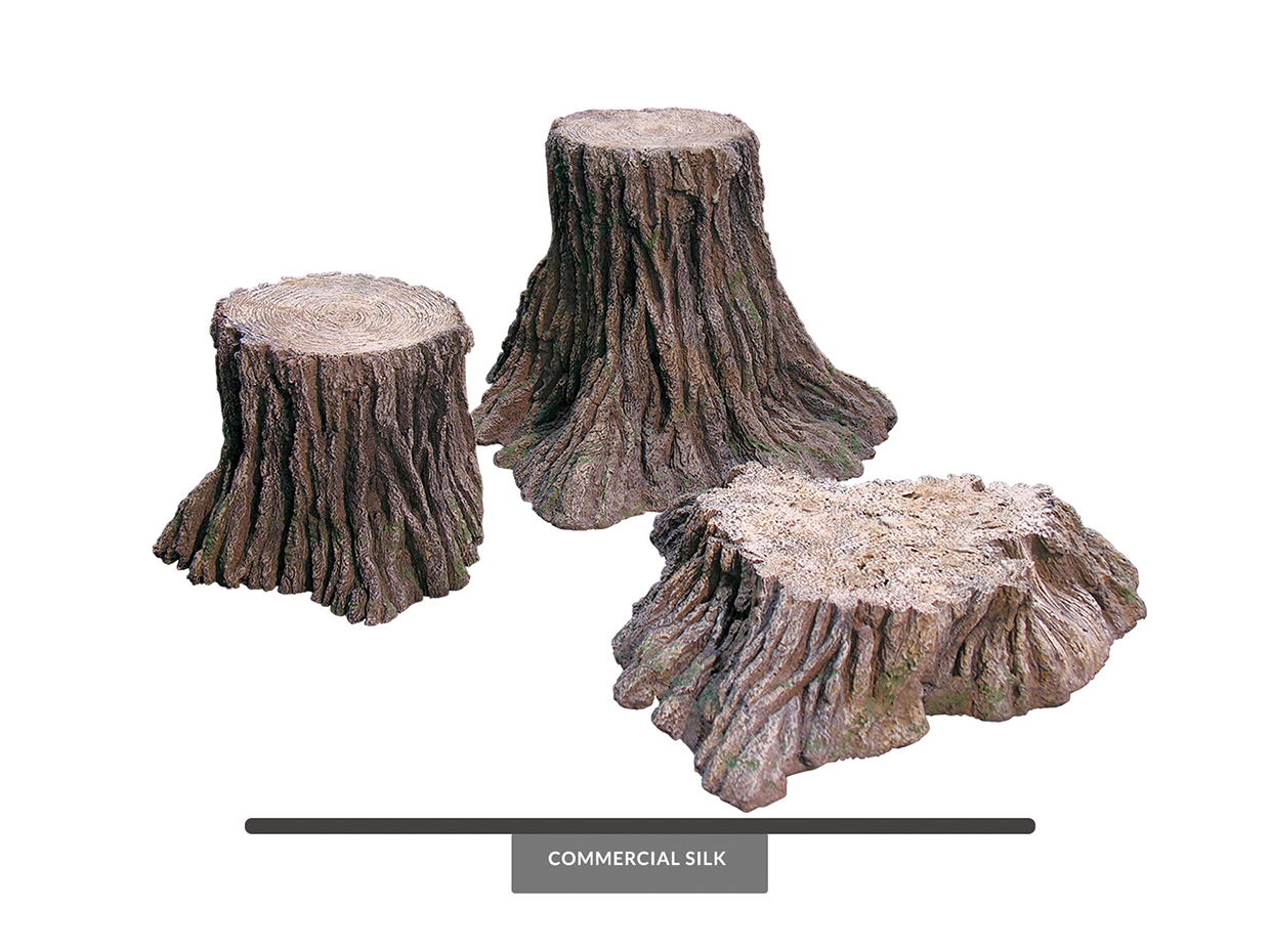 Fake Tree Stump Set