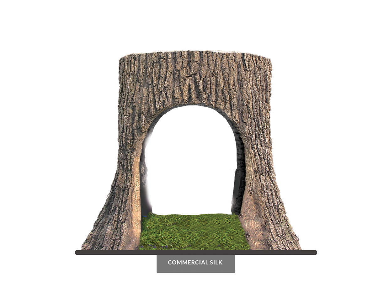 Fake Giant Tree Stump Playhut Tunnel