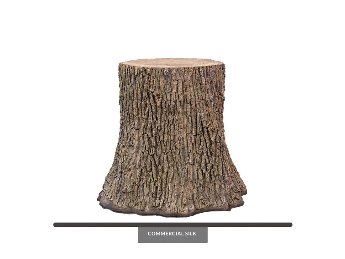 Artificial Tree Stump Decorative Wood Accents Commercial Silk