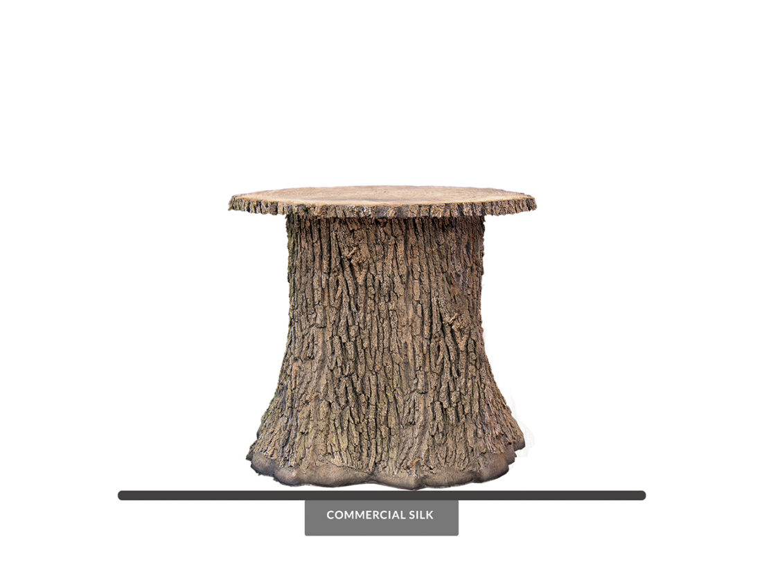 Artificial Tree Stump Decorative Wood Accents Commercial Silk