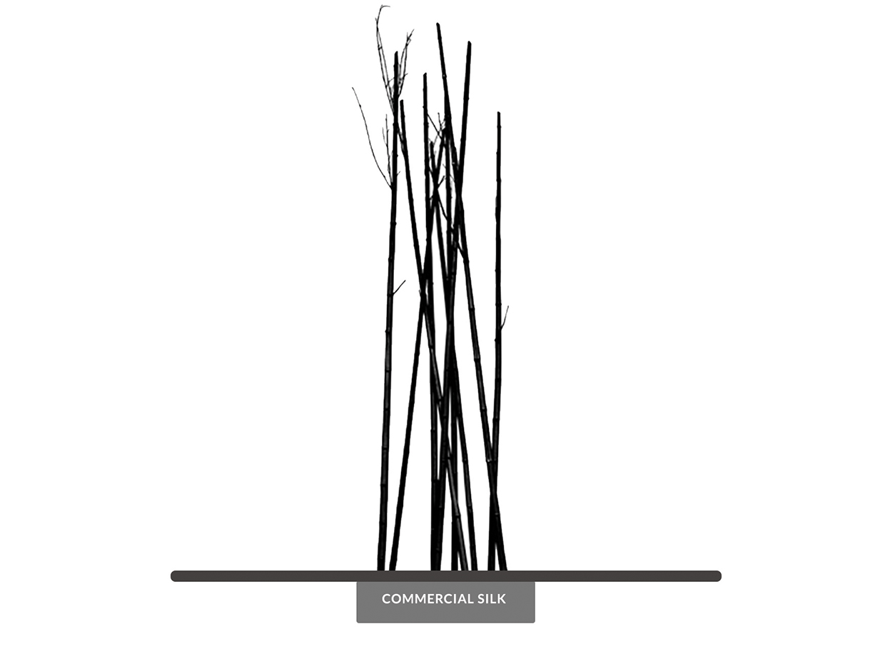 Faux Black Bamboo Poles