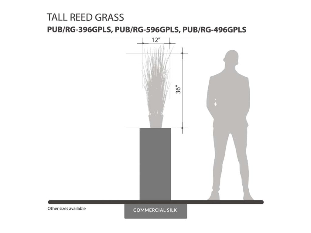 Artificial Tall Reed Grass ID# PUB/RG-396GPLS, PUB/RG-596GPLS, PUB/RG-496GPLS