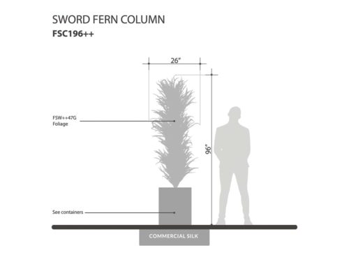 Large Fake Sword Fern Plants - Outdoor Artificial Ferns | Commercial Silk