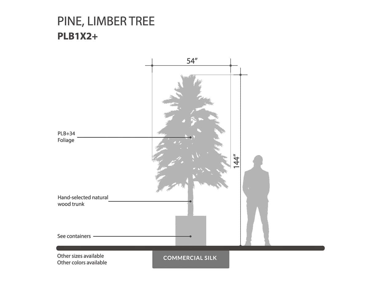 Pyramid Limber Pine Artificial Tree Outdoor - Fake Tree | Commercial Silk