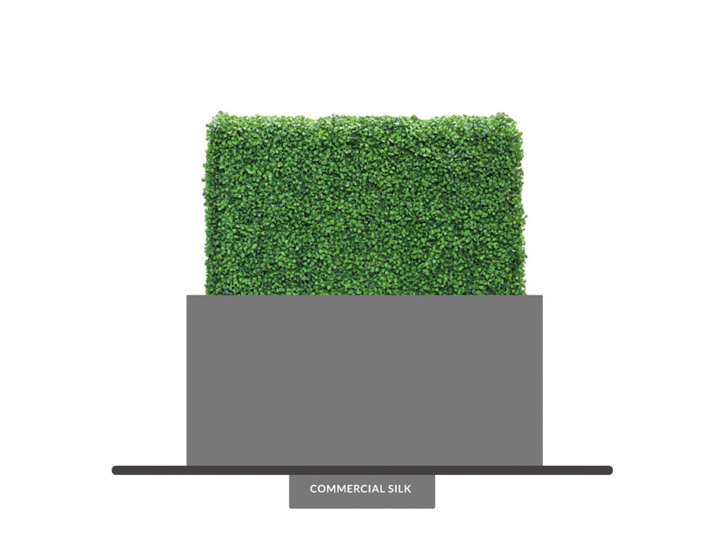 Artificial Boxwood Evergreen Hedge with Planter