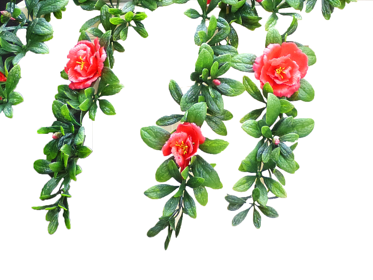 Artificial Azalea Hanging Basket ID# AZA422B+