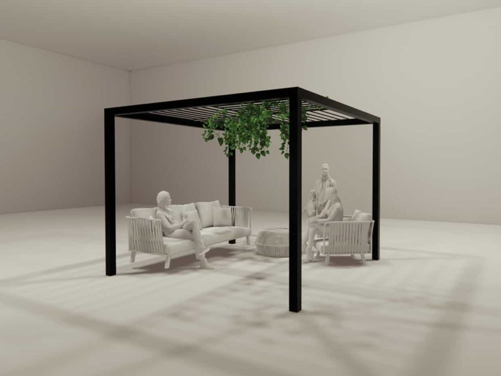 Free Standing Gazebo With Hanging Greenery